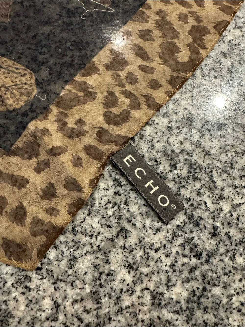 Vintage Echo sheer novelty scarf